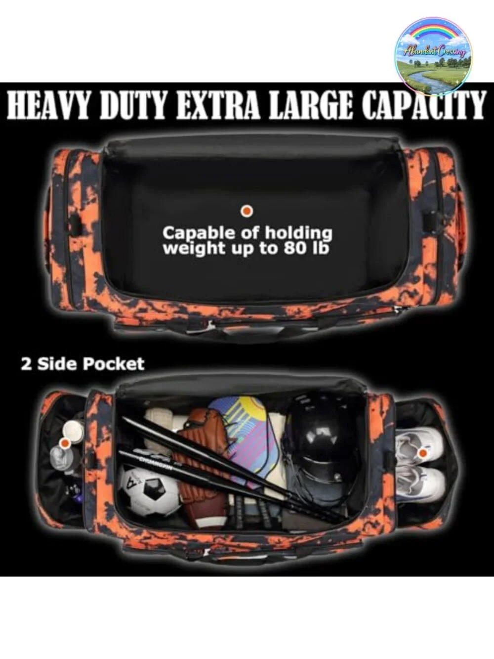 Heavy Duty Extra Large 130L Duffle Bag for Travel Sports Gear